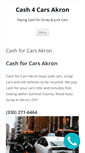 Mobile Screenshot of cash4carsakron.com